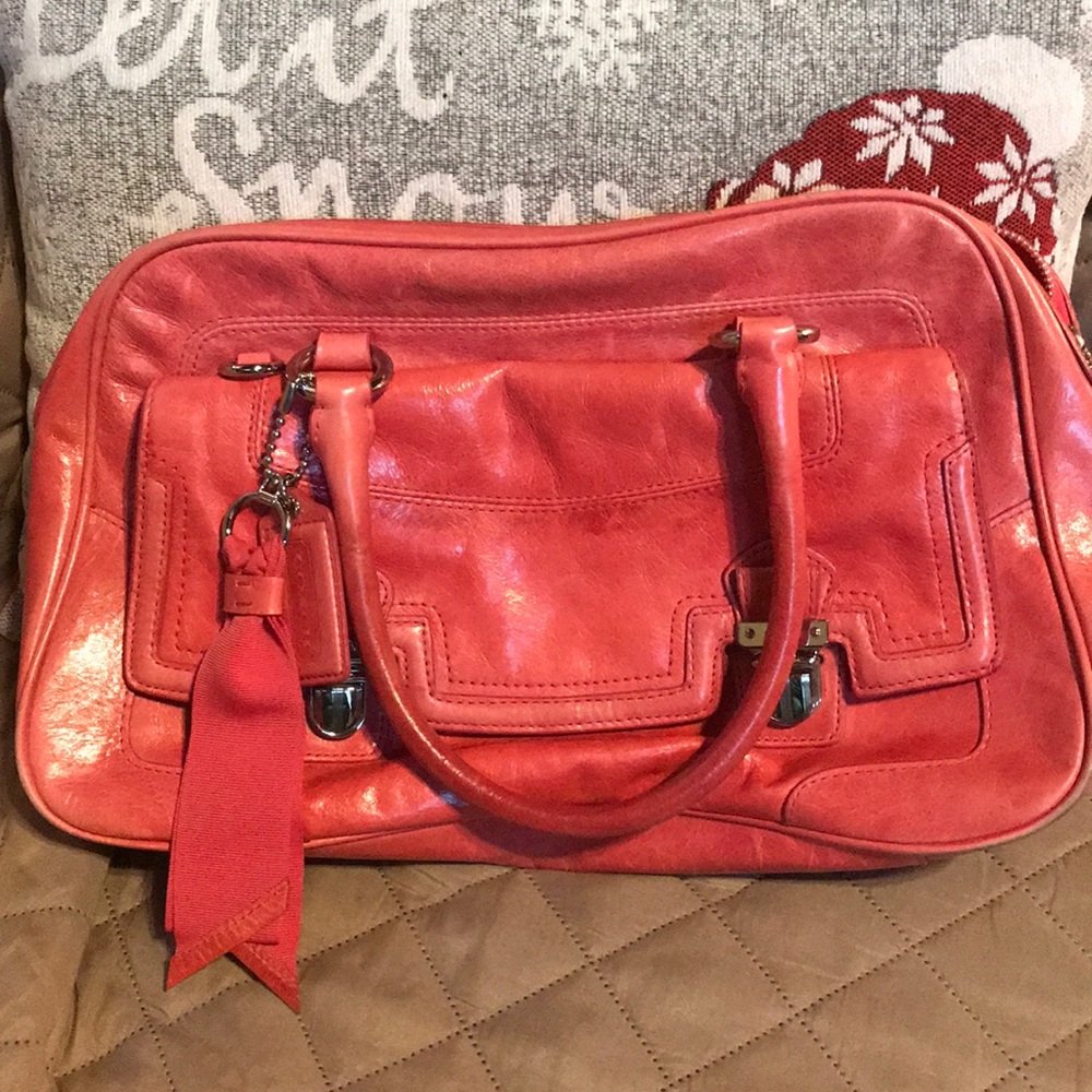 Pink Leather Coach Bag